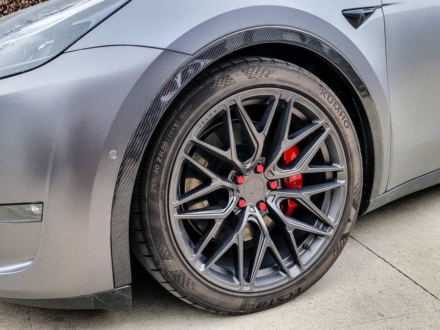Tesla Model Y Carbon Fiber LG541 Front Arch Moldings - view 2