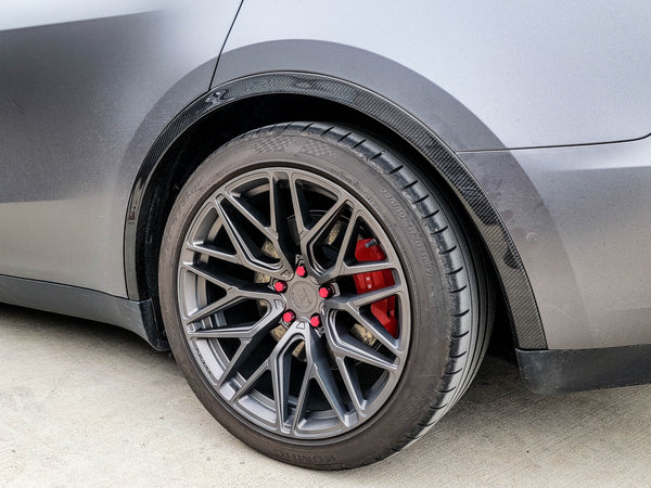 Tesla Model Y Carbon Fiber LG542 Rear Arch Moldings