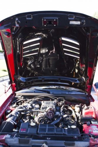 1999-2004 Mustang Carbon Fiber A70 Heat Extractor Hood - view 4