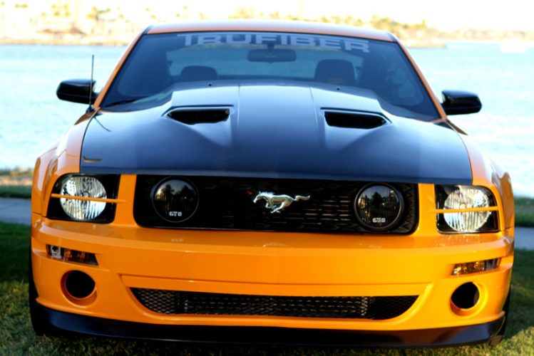 2005-2009 Mustang Carbon Fiber A29 Heat Extractor Hood - view 2