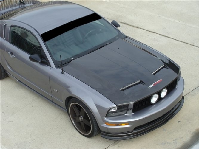 2005-2009 Mustang Carbon Fiber A39 Ram Air Hood - view 2