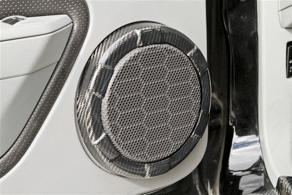 2005-2009 Mustang Carbon Fiber LG106 Speaker Rings - view 2