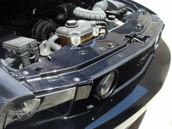 2005-2009 Mustang Carbon Fiber LG50 Radiator Cover - view 2
