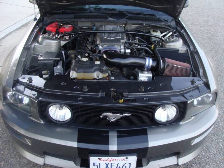 2005-2009 Mustang Carbon Fiber LG50 Radiator Cover - view 3