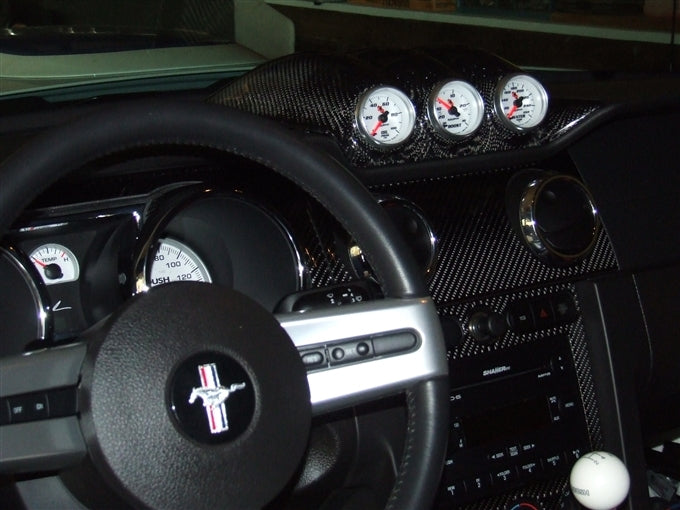 2005-2009 Mustang Carbon Fiber LG85 Gauge Pod - view 2