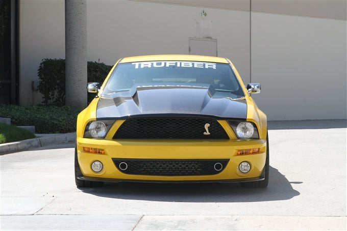 2005-2009 Mustang GT500 Carbon Fiber A49-3KR Heat Extractor Hood - view 2