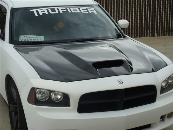 2005-2010 Charger Carbon Fiber A23 Hood - view 4