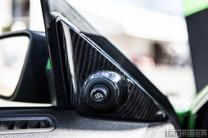 2005-2014 Mustang Carbon Fiber LG116 Mirror Switch Bezels - view 2