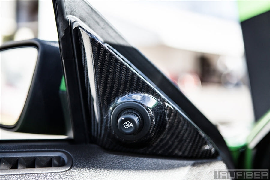 2005-2014 Mustang Carbon Fiber LG116 Mirror Switch Bezels - view 2