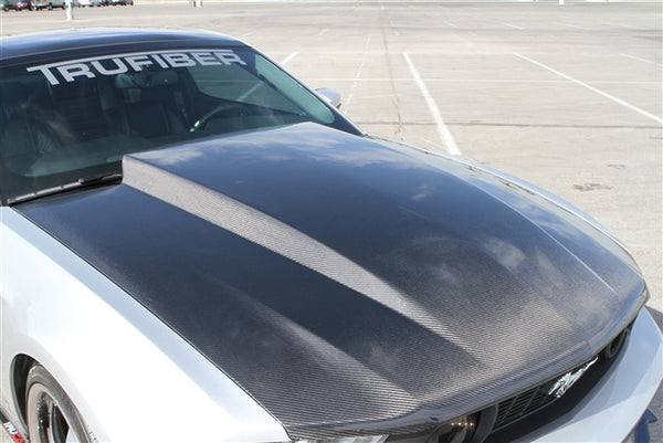 2010-2012 Mustang Carbon Fiber A49-3 Heat Extractor Hood (V6/GT) - view 2
