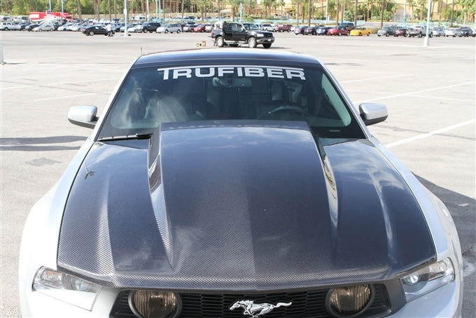 2010-2012 Mustang Carbon Fiber A49-3 Heat Extractor Hood (V6/GT) - view 3