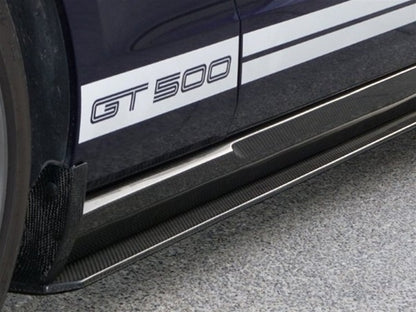 2010-2014 Mustang Carbon Fiber LG37 Side Skirt Splitters - view 2