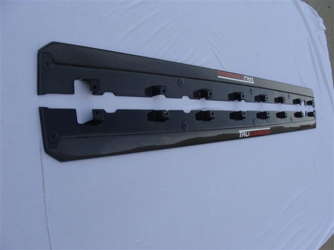 2010-2014 Mustang Carbon Fiber LG37 Side Skirt Splitters - view 3