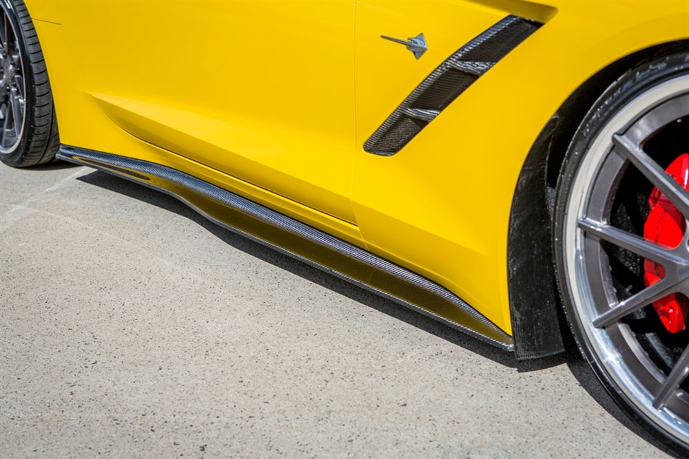 C7 Corvette Carbon Fiber LG214-AC Side Skirts