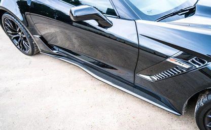 2014-2019 Corvette Z06 Carbon Fiber LG265-AC Side Skirt Splitters - view 3