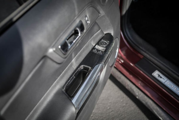 2015-2024 S550 Mustang Carbon Fiber LG240 Window Switch Bezels - view 2