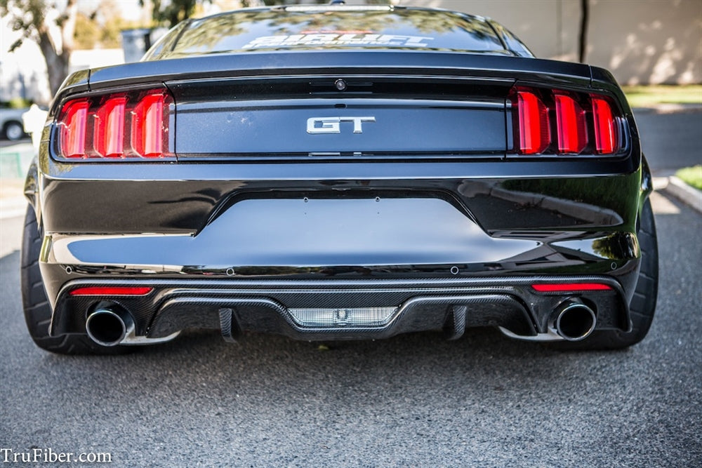 2015-2017 S550 Mustang Carbon Fiber LG234 Rear Bumper Trim - view 3