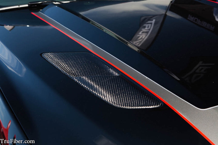 2015-2017 S550 Mustang Carbon Fiber LG244 Hood Vents - view 4