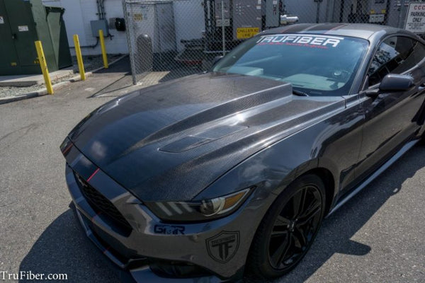 2015-2017 S550 Mustang Carbon Fiber A49-3-RL Hood - EXCLUSIVE (Raceline) - view 2
