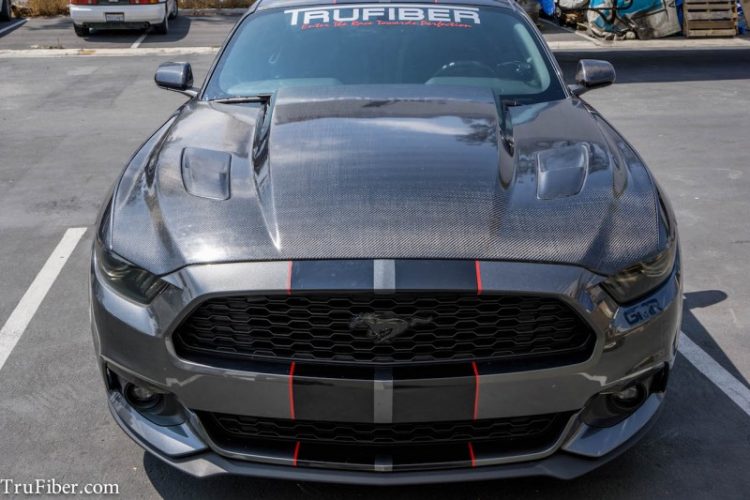 2015-2017 S550 Mustang Carbon Fiber A49-3-RL Hood - EXCLUSIVE (Raceline)