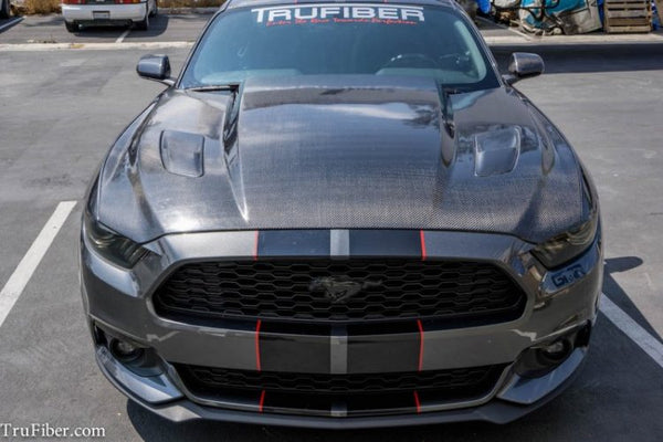 2015-2017 S550 Mustang Carbon Fiber A49-3-RL Hood - EXCLUSIVE (Raceline)