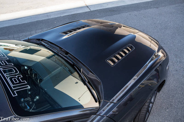 2015-2017 S550 Mustang Carbon Fiber A72 Ram Air Hood - view 2