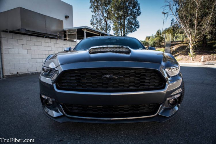 2015-2017 S550 Mustang Carbon Fiber A72 Ram Air Hood - view 3