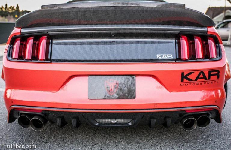 2015-2017 S550 Mustang Carbon Fiber LG269 Rear Diffuser (Quad Tip) - view 2