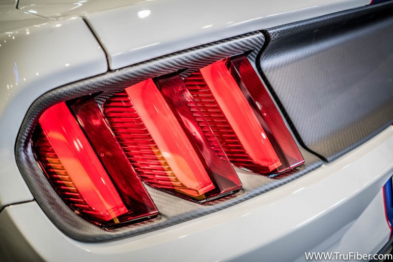 2015-2017 S550 Mustang Carbon Fiber LG303-AC Tail Light Bezels - view 2