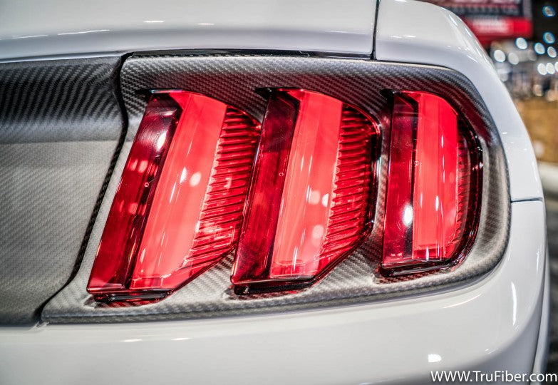 2015-2017 S550 Mustang Carbon Fiber LG303-AC Tail Light Bezels - view 3