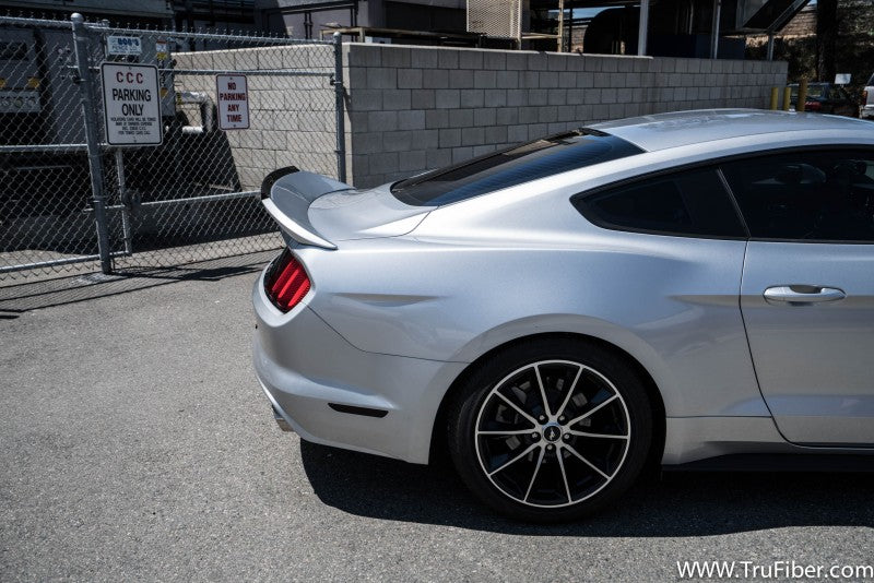 2015-2018 S550 Mustang Fiberglass DCA57 Rear Spoiler w/ Fiberglass Gurney Flap - view 3