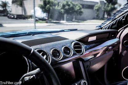 2015-2022 S550 Mustang Carbon Fiber LG250 Dual Gauge Dash Kit - view 3