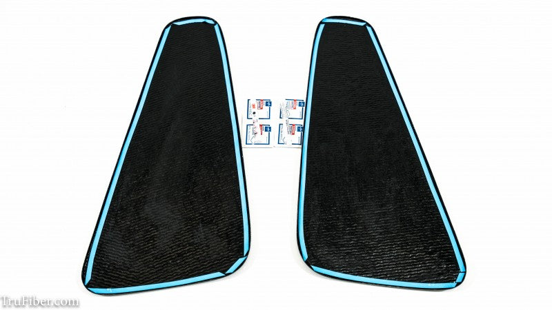 2015-2020 S550 Mustang Carbon Fiber LG332 Quarter Window Covers - view 2