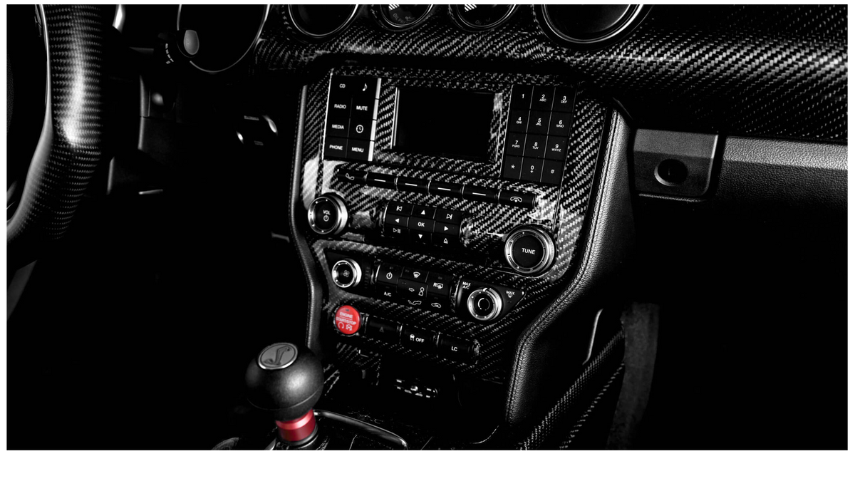 2015-2020 S550 Mustang Carbon Fiber LG426 Radio Bezel