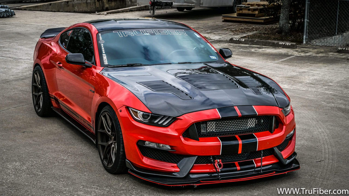 2015-2020 S550 Mustang GT350R Carbon Fiber A88KR-AC Heat Extractor Hood