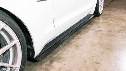 2015-2021 S550 Mustang Carbon Fiber LG347 Side Skirt Splitters - view 2