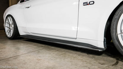 2015-2021 S550 Mustang Carbon Fiber LG347 Side Skirt Splitters - view 3