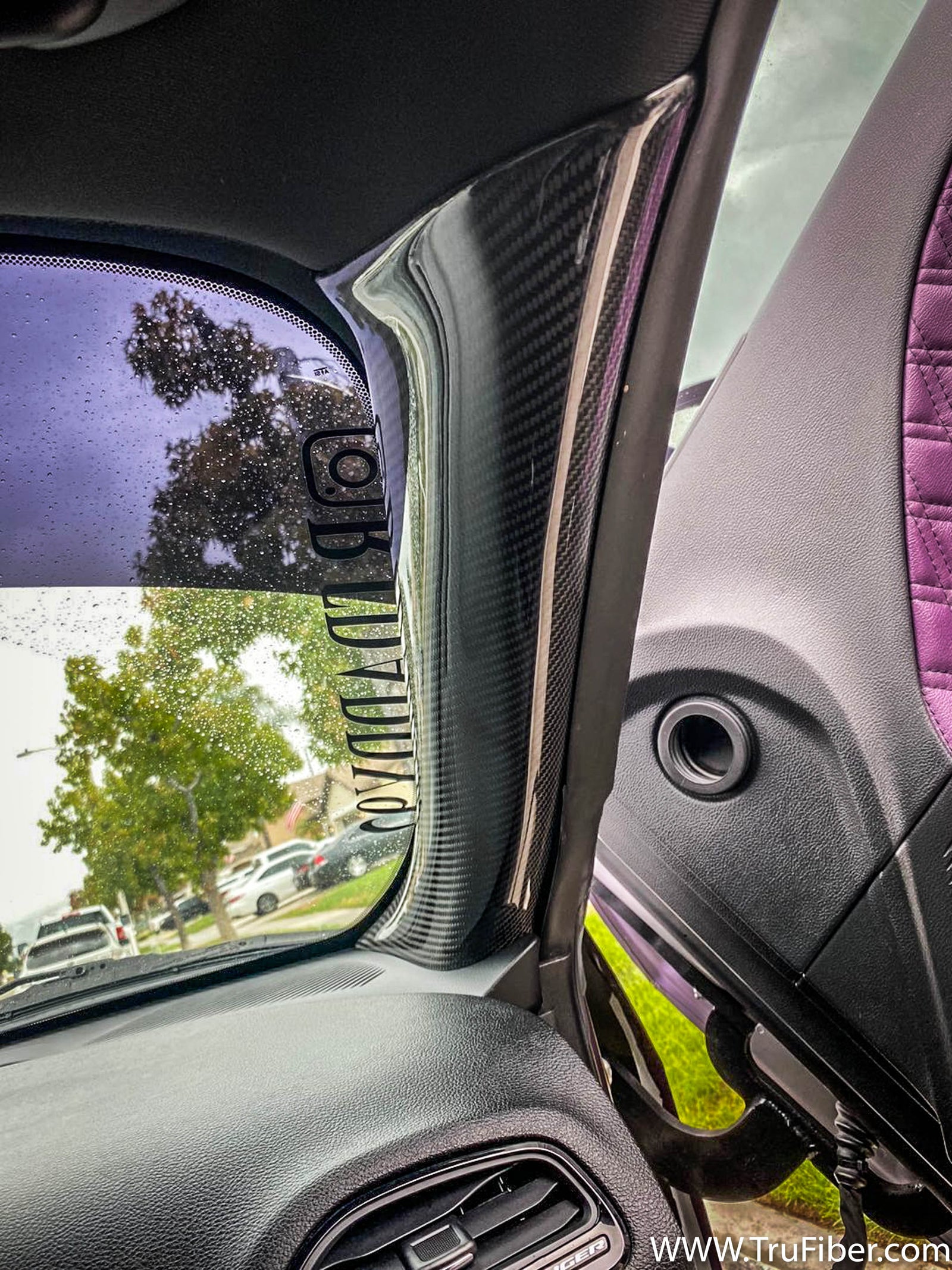2015-2022 Challenger Carbon Fiber A Pillars (LG463, LG507) - view 3