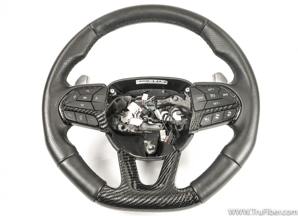 2015-2022 Mopar Carbon Fiber LG492 Steering Wheel Trim Inserts - view 2
