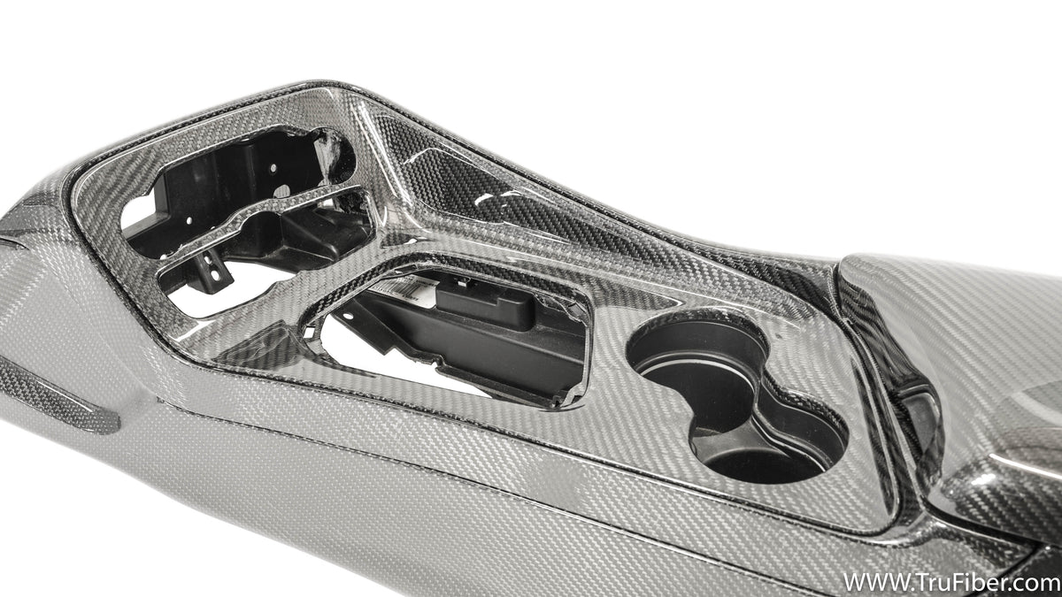 2015-2023 Challenger Carbon Fiber K2 Center Console 6-piece Combo - view 3