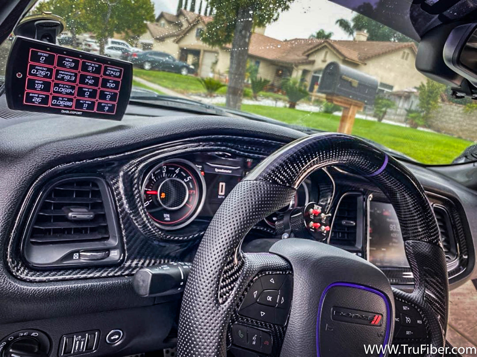 2015-2023 Challenger Carbon Fiber LG464 Instrumental Cluster Bezel - view 2