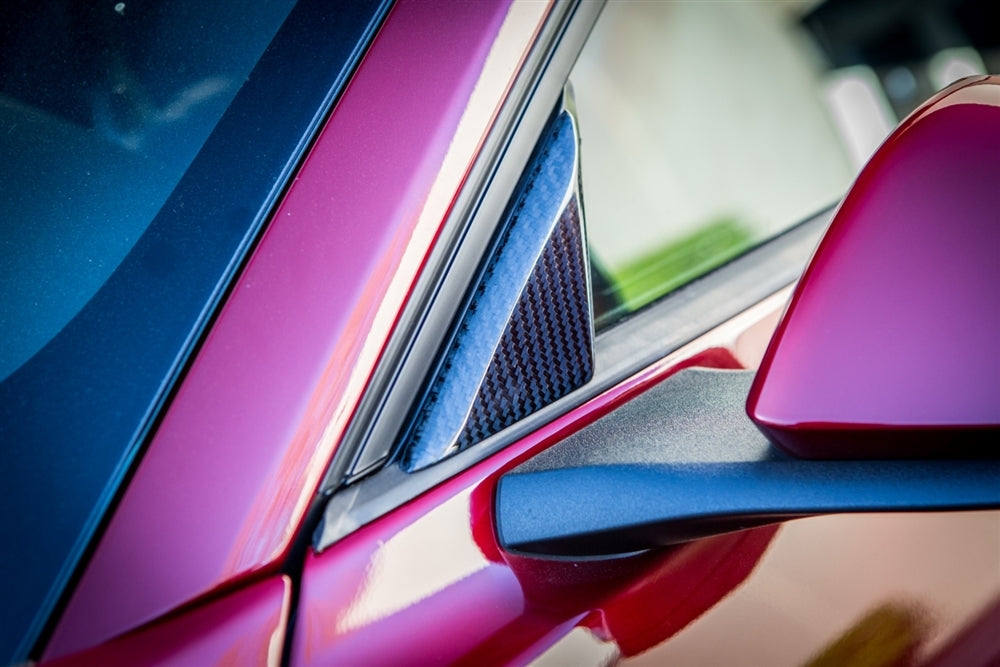 2015-2024 S550 S650 Mustang Carbon Fiber LG247 Mirror Triangle Covers