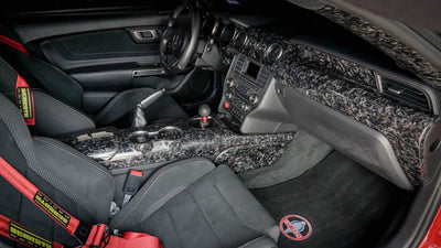 2015-2022 Mustang Forged Carbon Fiber LG250 Dual Gauge Dash Kit - EXCLUSIVE