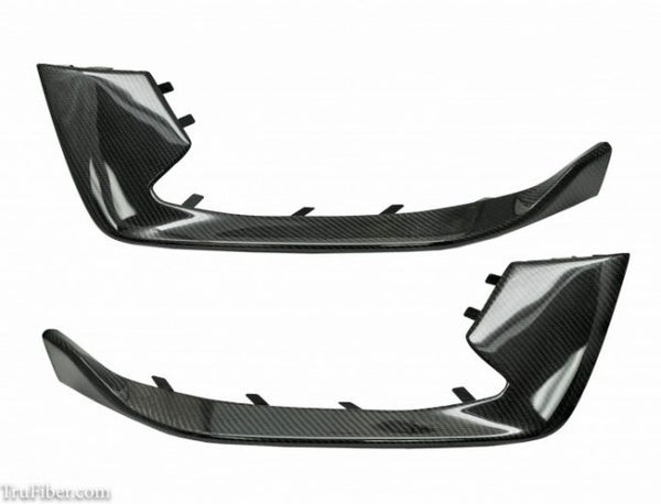 2016-2017 S550 Mustang GT350R Carbon Fiber LG298-AC Front Bumper Lower Inserts