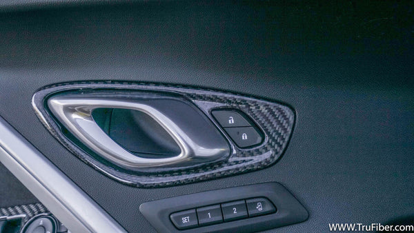 2016-2019 Camaro Carbon Fiber LG363 Door Lever Trim - view 2