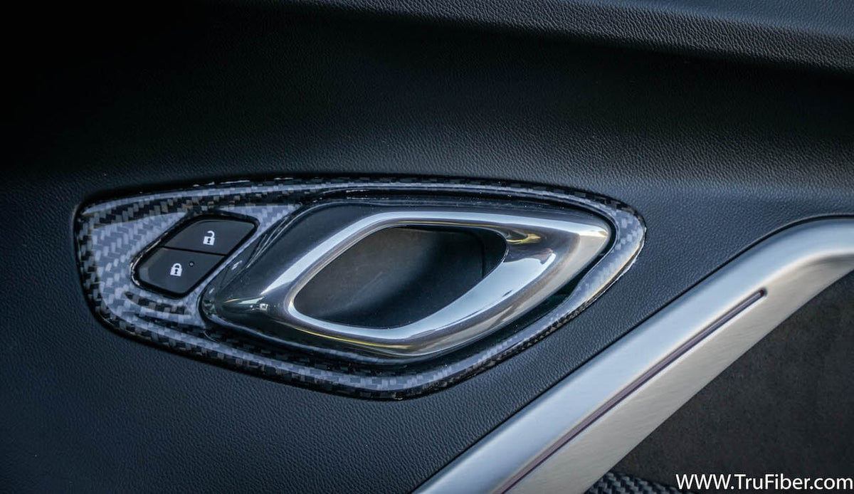 2016-2019 Camaro Carbon Fiber LG363 Door Lever Trim - view 3