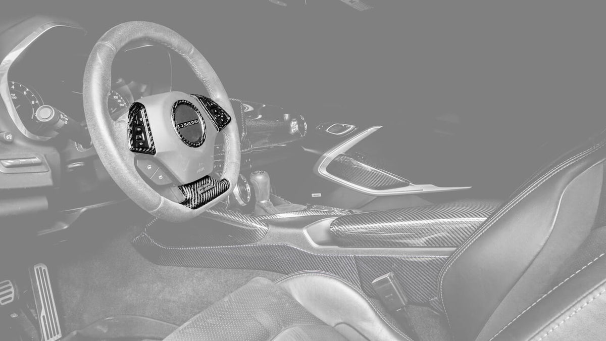 2016-2019 Camaro Carbon Fiber LG364 Steering Wheel Trim Covers - view 4