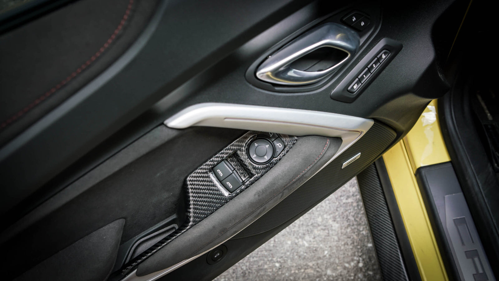 2016-2019 Camaro Carbon Fiber LG365 Window Switch Bezels - view 2