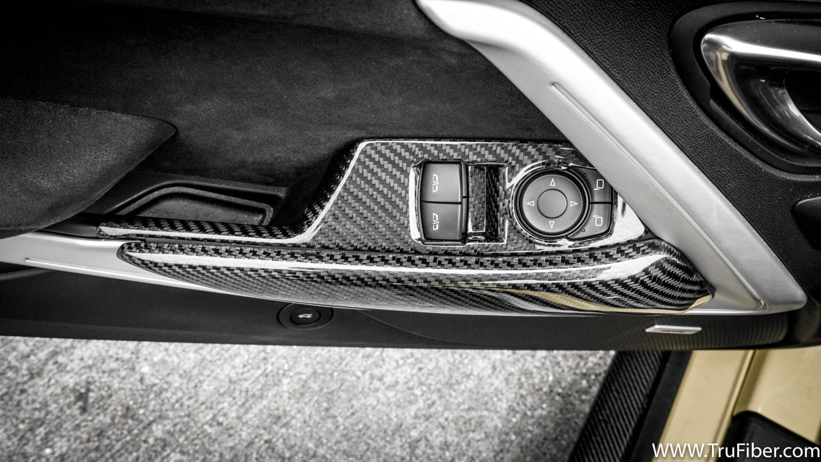 2016-2019 Camaro Carbon Fiber LG365 Window Switch Bezels - view 3