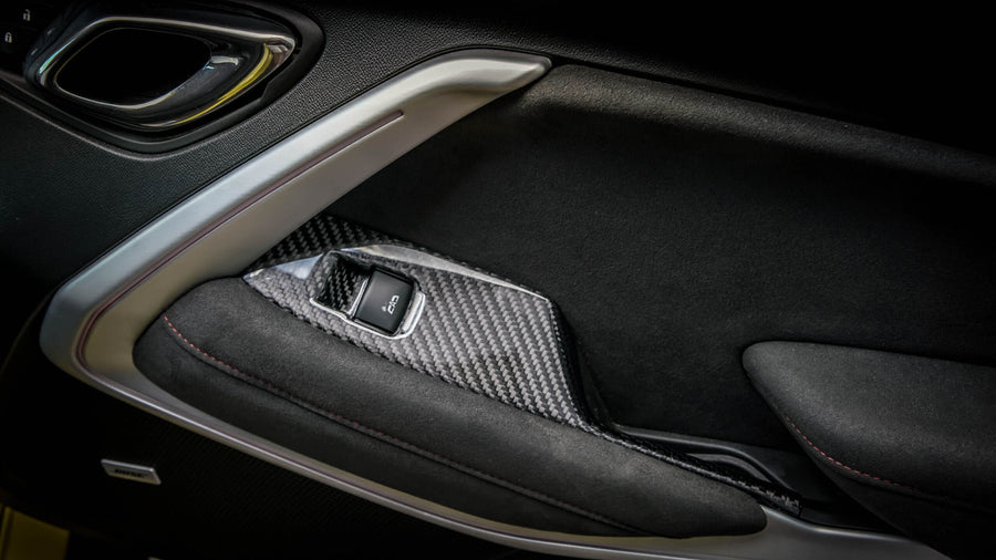 2016-2019 Camaro Carbon Fiber LG365 Window Switch Bezels - view 4